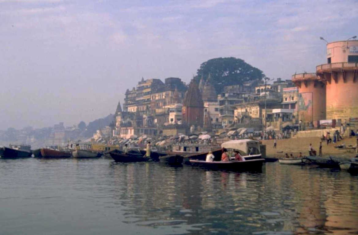 ganges sunrise boats 1980s 1990s A4 Photo Print