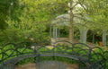 garden bench pergola Vintage A4 Photo Print