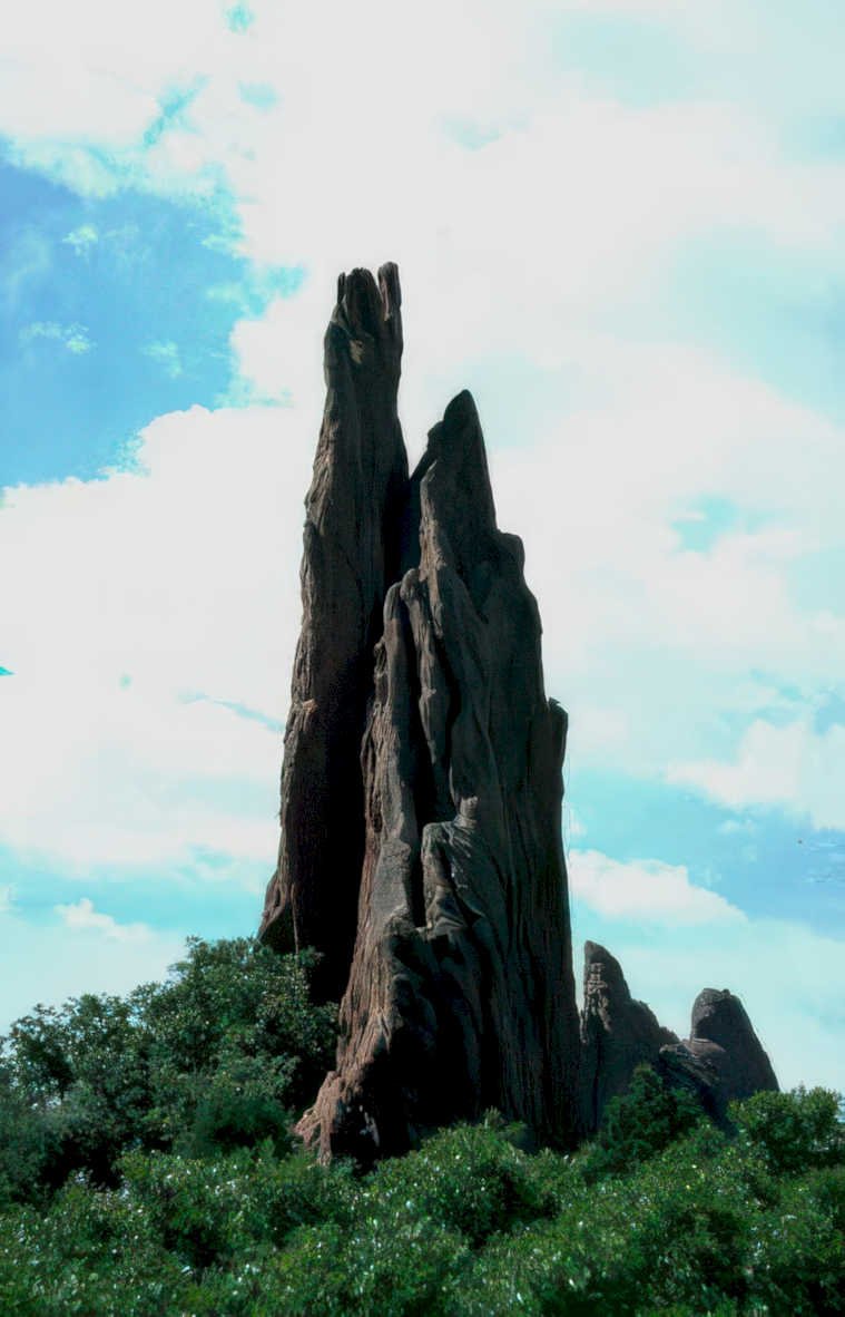 garden gods pikes 4 Vintage A4 Photo Print