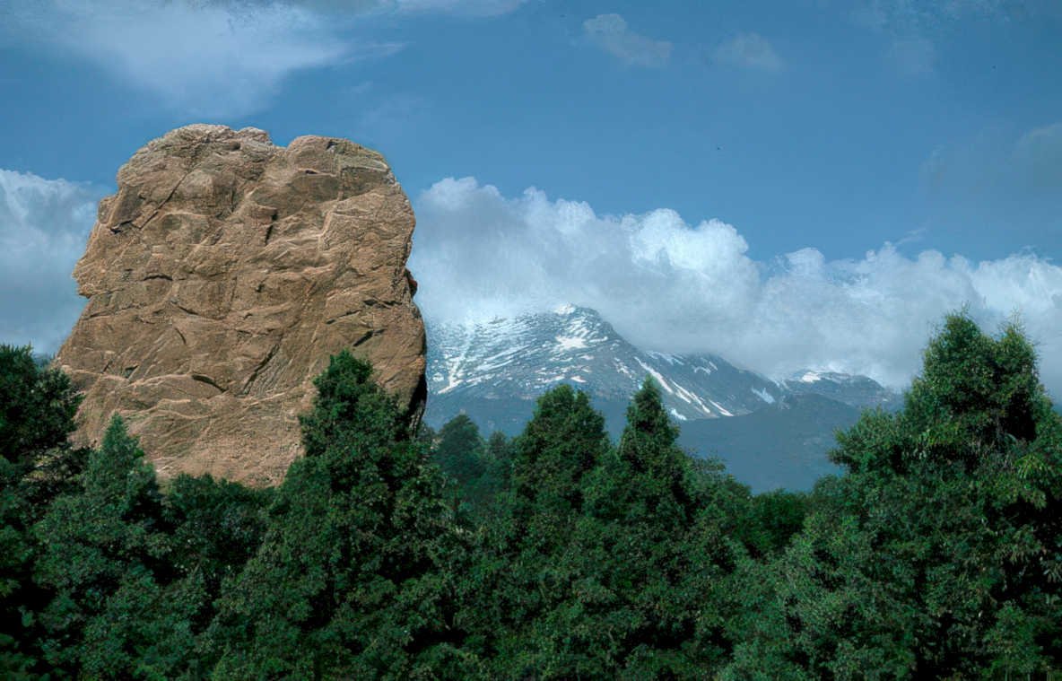 garden gods pikespeak 2 Vintage A4 Photo Print