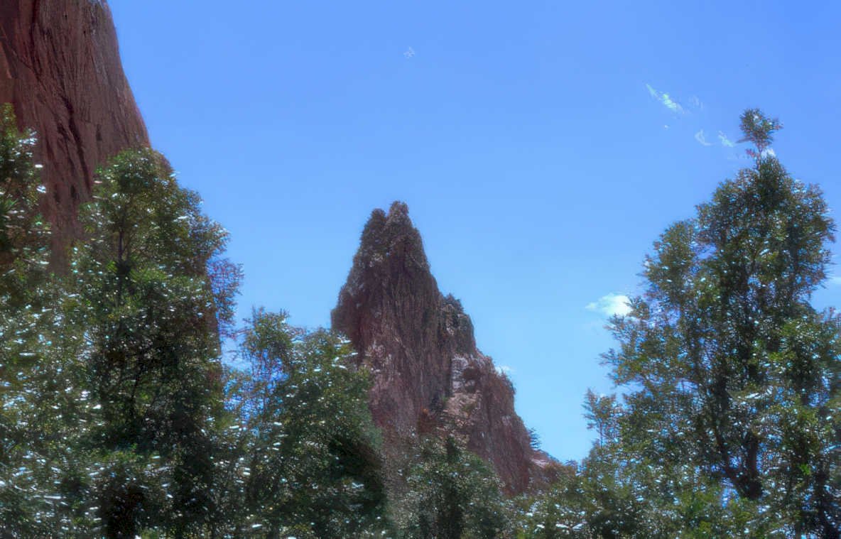 garden gods rock 3 Vintage A4 Photo Print