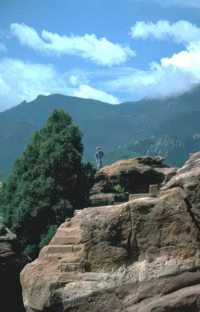 garden gods rocks 1 Vintage A4 Photo Print
