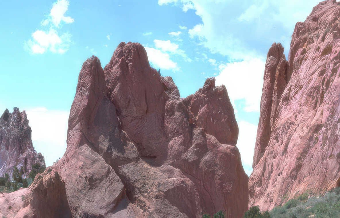 garden gods rocks 11 Vintage A4 Photo Print