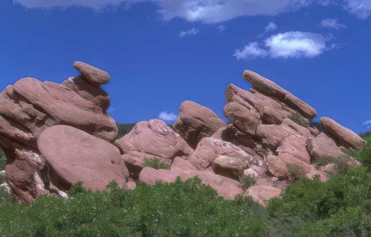 garden gods rocks 13 Vintage A4 Photo Print
