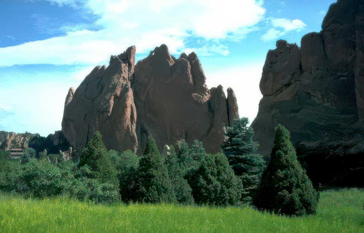 garden gods rocks 2 Vintage A4 Photo Print