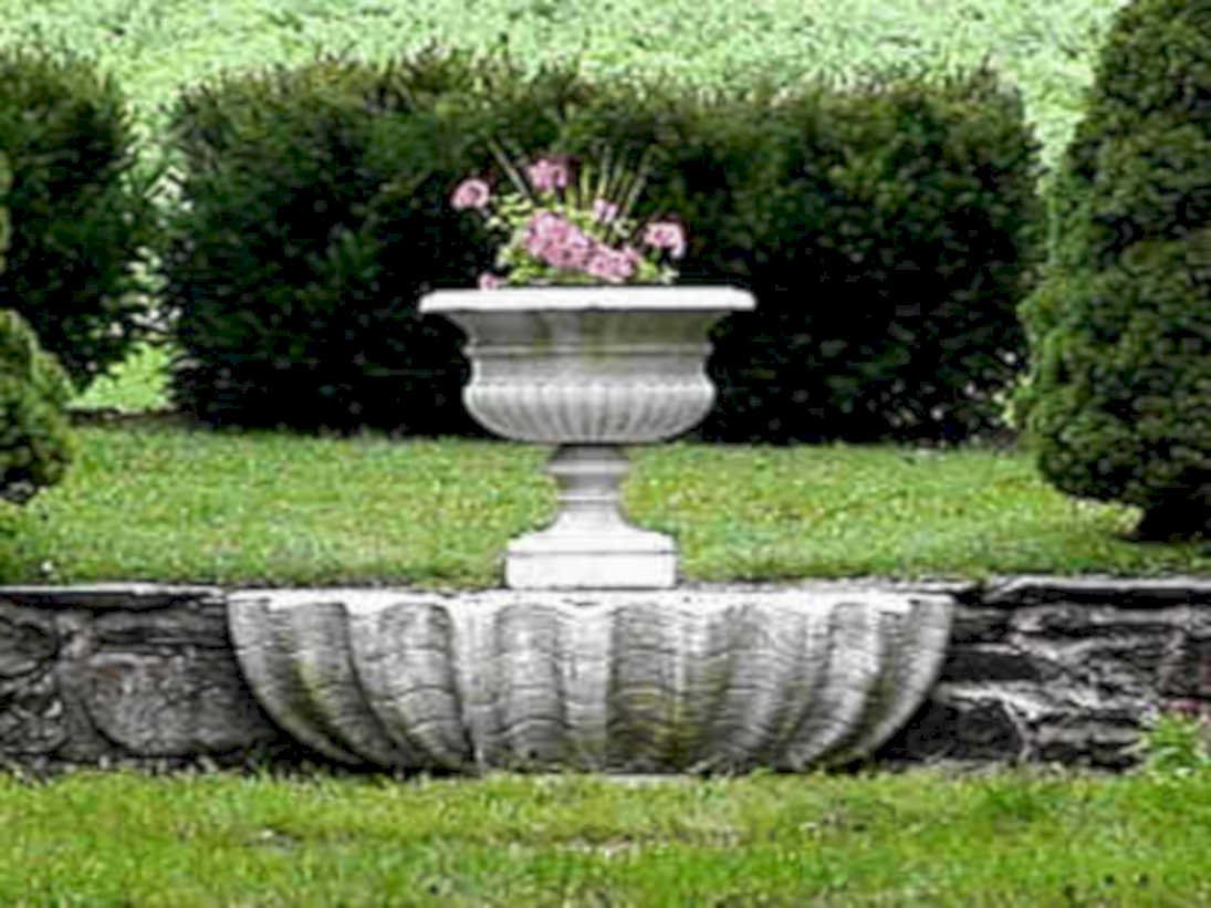 garden urns pink1980s 1990s A4 Photo Print