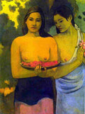gaug Breasts and Red Flowers Art A4 Photo Print