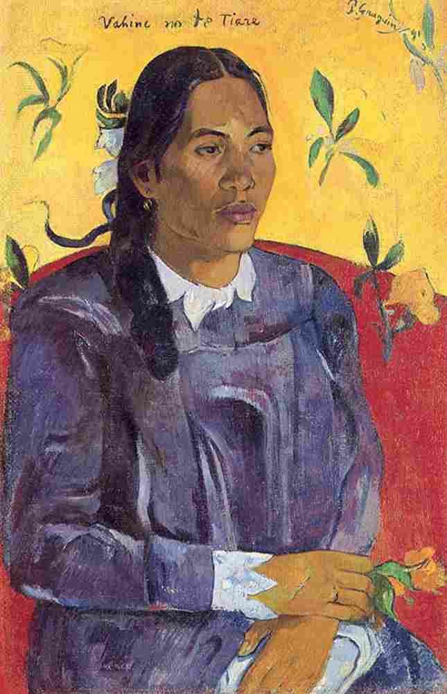 gaug Woman with a Flower main Art A4 Photo Print