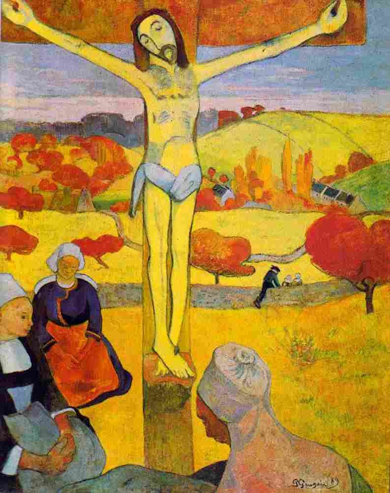 gaug Yellow Christ Art A4 Photo Print