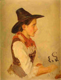 gebhardt portrait of a girl Art A4 Photo Print