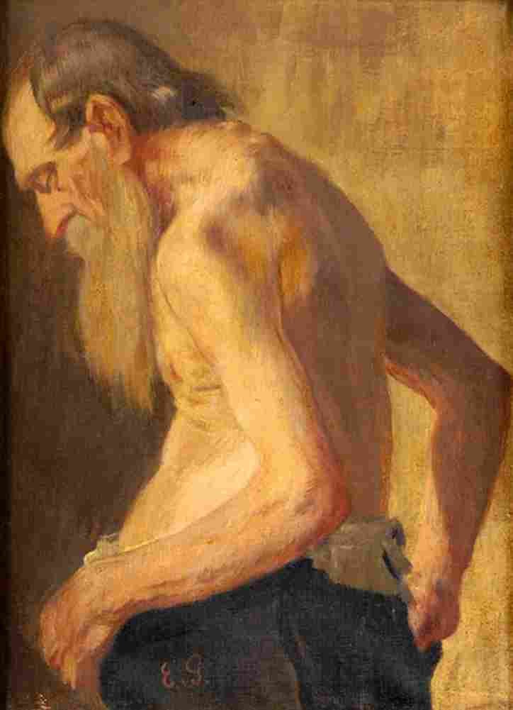 gebhardt study of a male figure Art A4 Photo Print