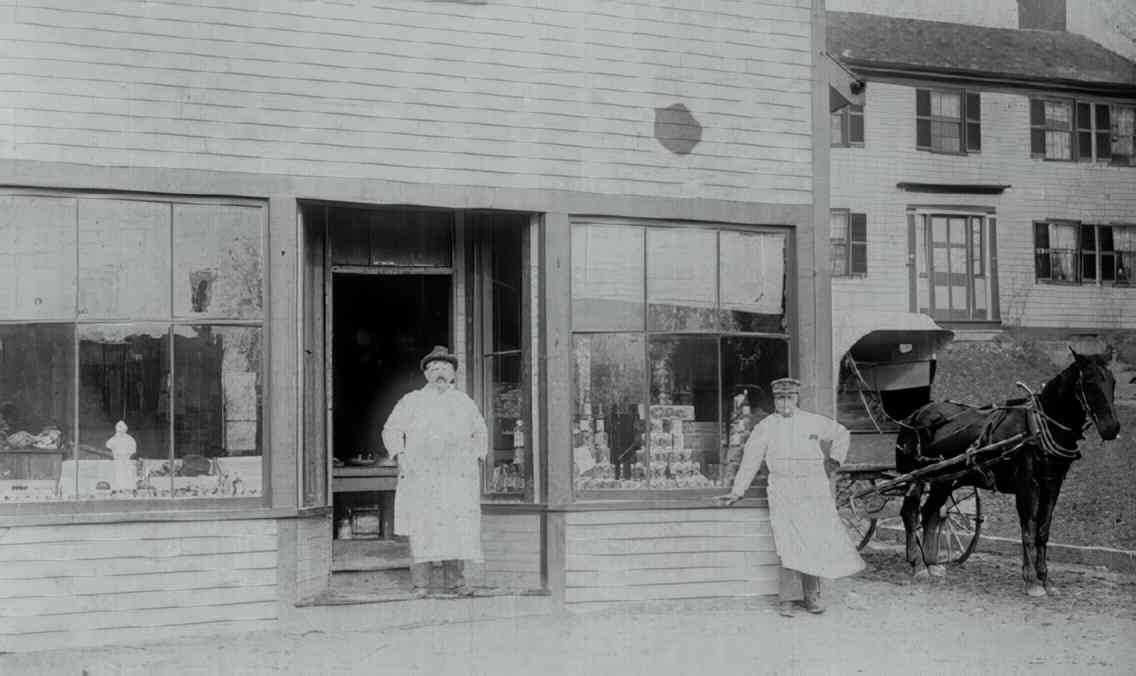 general store men Vintage world war A4 Photo Print
