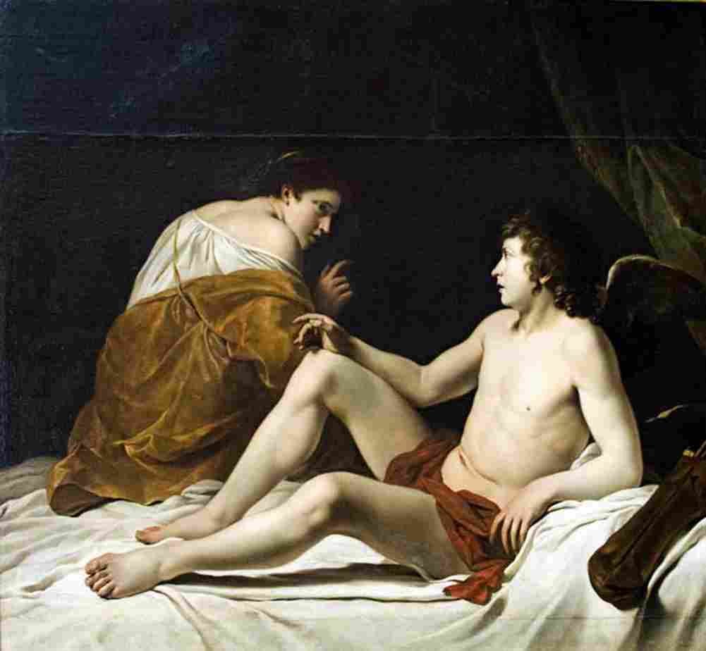 gentileschi orazio cupid and psyche Art A4 Photo Print