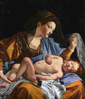 gentileschi orazio madonna and child Art A4 Photo Print
