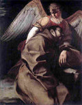 gentileschi orazio saint francis supported by an angel Art A4 Photo Print