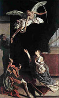 gentileschi orazio saints cecilia valerianus and tiburtius Art A4 Photo Print