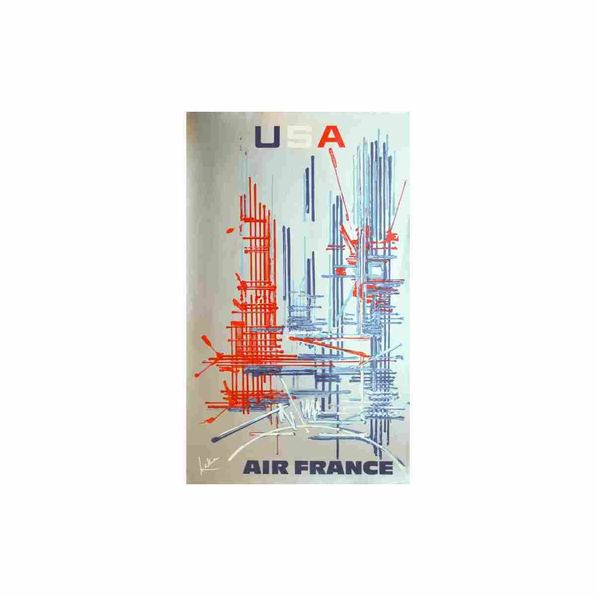 georges mathieu usa air france 1967 2 Advert A4 Photo Print