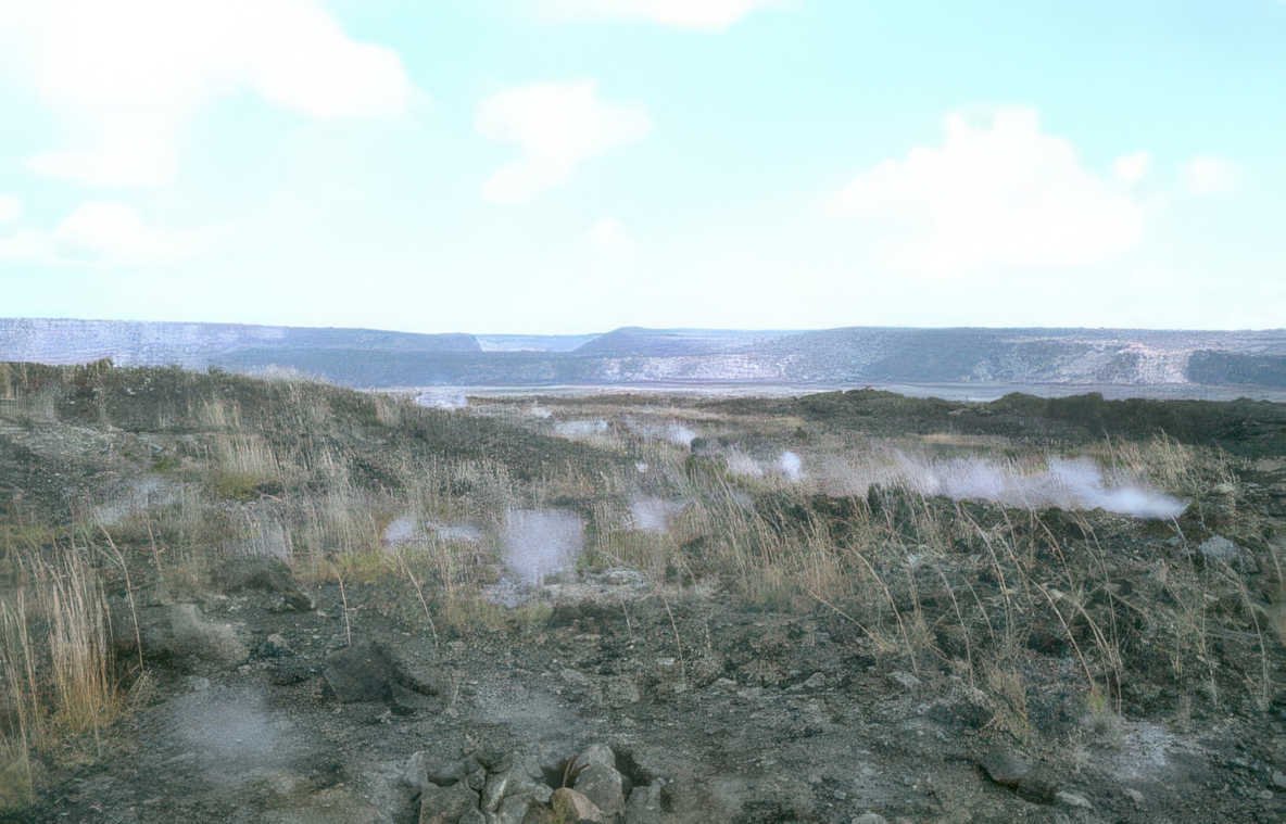 geothermal landscape hverir Vintage A4 Photo Print