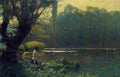 ger summer afternoon on a lake Art A4 Photo Print