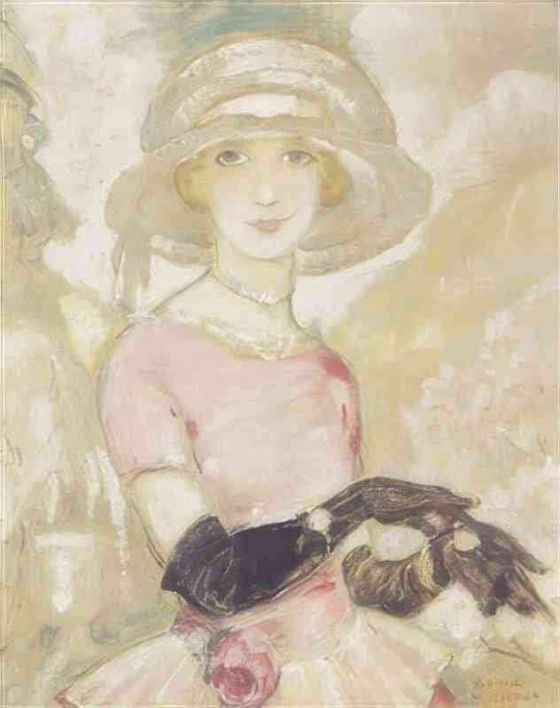 gerda wegener au gants noirs Art A4 Photo Print