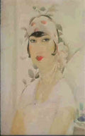 gerda wegener auto portrait au turban(1) Art A4 Photo Print