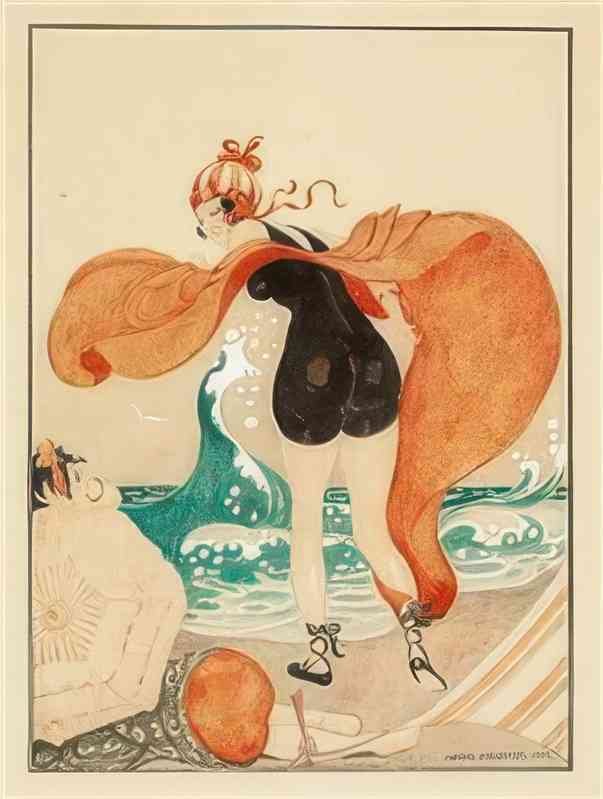 gerda wegener badepiger Art A4 Photo Print