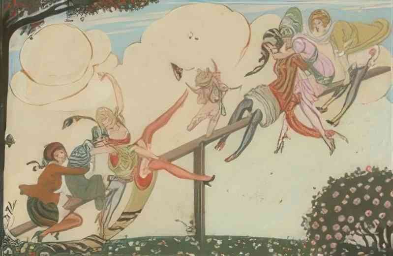gerda wegener composition with girls Art A4 Photo Print