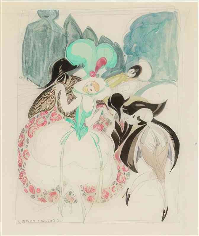 gerda wegener compositions with figures Art A4 Photo Print