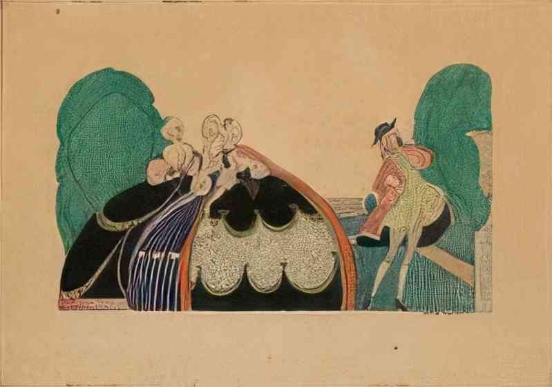 gerda wegener courting in the park three ladies and a gentleman Art A4 Photo Print UK