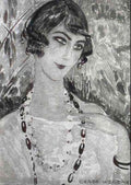 gerda wegener dame med perlekaede Art A4 Photo Print
