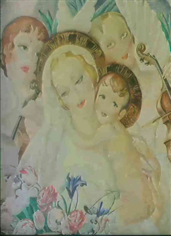 gerda wegener englene spiller for maria og barnet Art A4 Photo Print UK