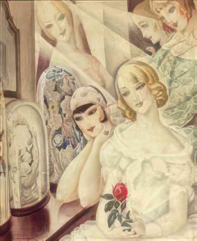 gerda wegener femme a la rose rouge Art A4 Photo Print