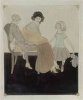 gerda wegener interior med moder og to born Art A4 Photo Print