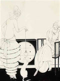 gerda wegener interior med to piger der leger med en kat Art A4 Photo Print UK