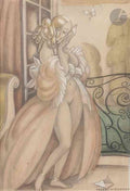 gerda wegener la lecture de la lettre au balcon Art A4 Photo Print UK