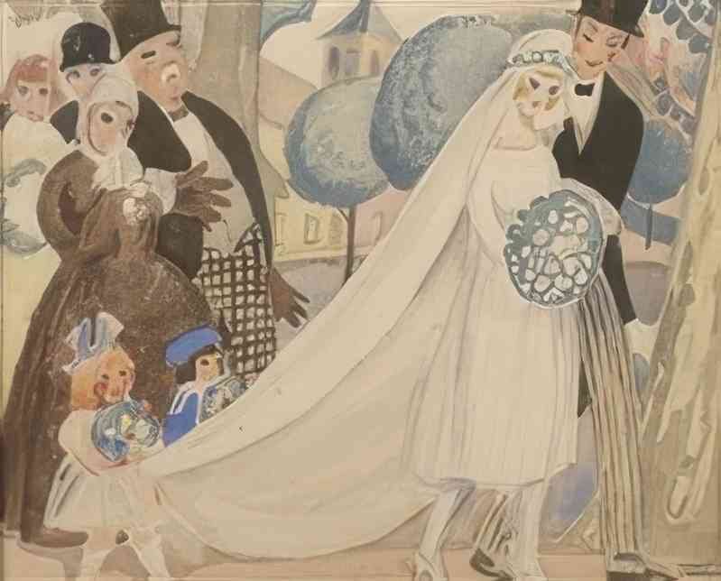 gerda wegener mariage en ville Art A4 Photo Print