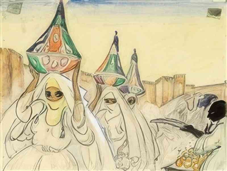 gerda wegener moroccan women Art A4 Photo Print UK