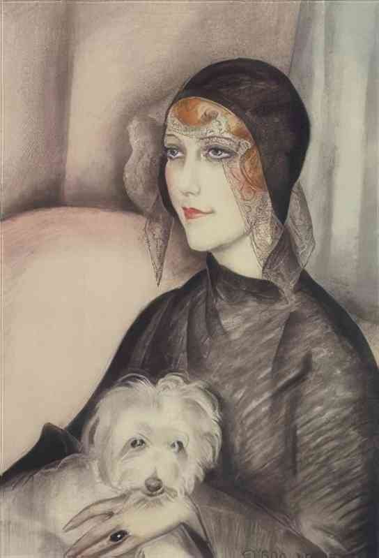 gerda wegener pigen med hunden Art A4 Photo Print UK