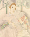 gerda wegener portraet af ung kvinde i hvid kjole Art A4 Photo Print