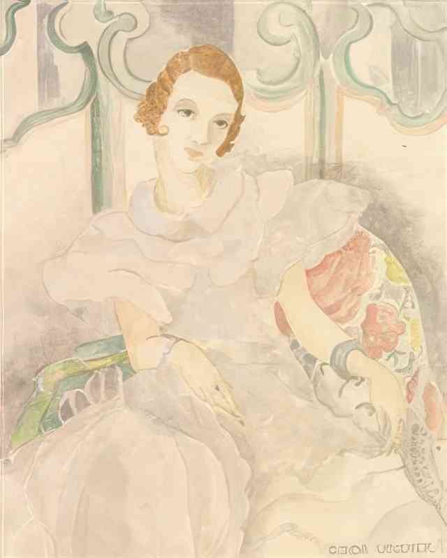 gerda wegener portraet af ung kvinde i hvid kjole Art A4 Photo Print