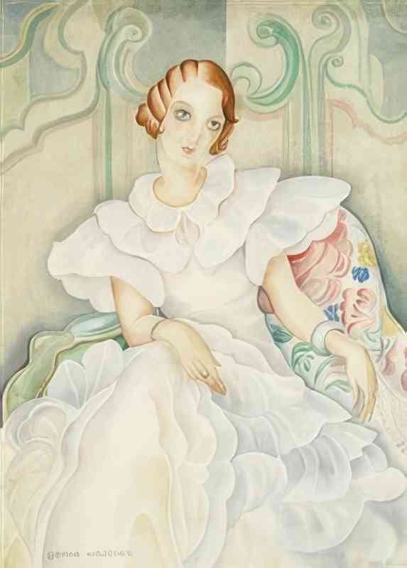 gerda wegener portrait of brigitte bergman Art A4 Photo Print