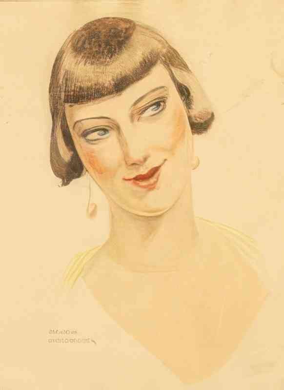 gerda wegener portrait of elna tegner Art A4 Photo Print