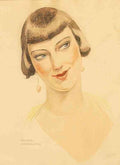 gerda wegener portrait of elna tegner Art A4 Photo Print UK