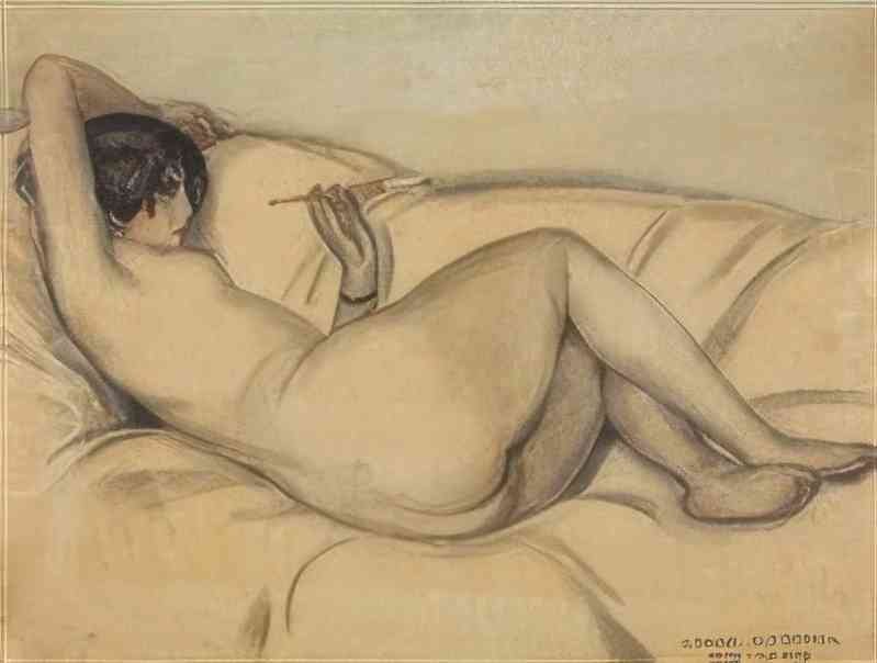 gerda wegener reclining nude Art A4 Photo Print