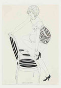 gerda wegener scantily clad women posing at a chair Art A4 Photo Print