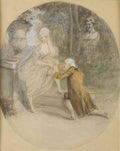 gerda wegener scene galante. projet deventail Art A4 Photo Print