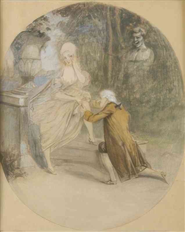 gerda wegener scene galante. projet deventail Art A4 Photo Print UK