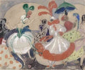 gerda wegener scene med dansende udklaedte figurer Art A4 Photo Print
