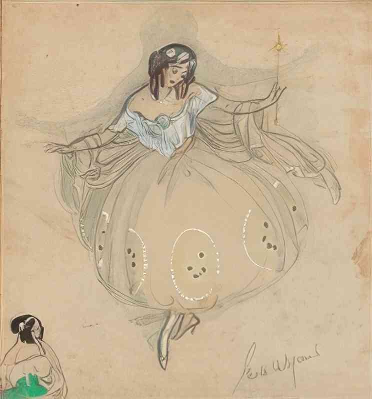 gerda wegener sketch for costume Art A4 Photo Print