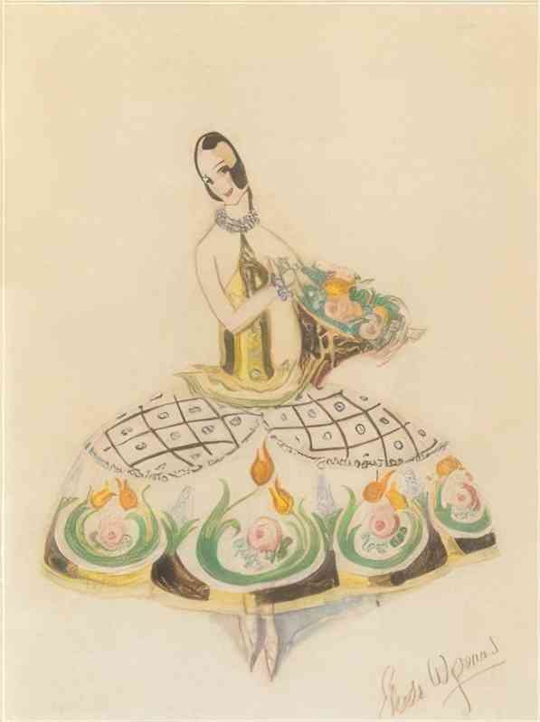 gerda wegener solodanserinde ulla poulsen som blomsterpige Art A4 Photo Print
